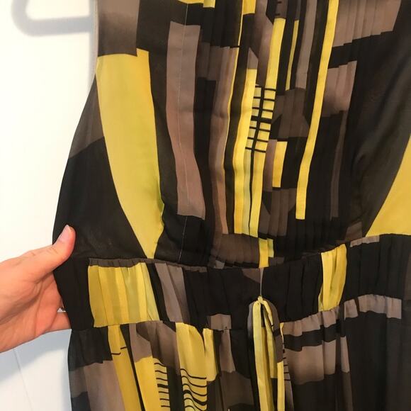 MONNARI Black & Yellow Maxi Dress Size 8 - Picture 4 of 10